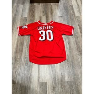 Vintage Retro Ken Griffey Jr. Cincinnati Reds #30 Red XL Baseball Jersey